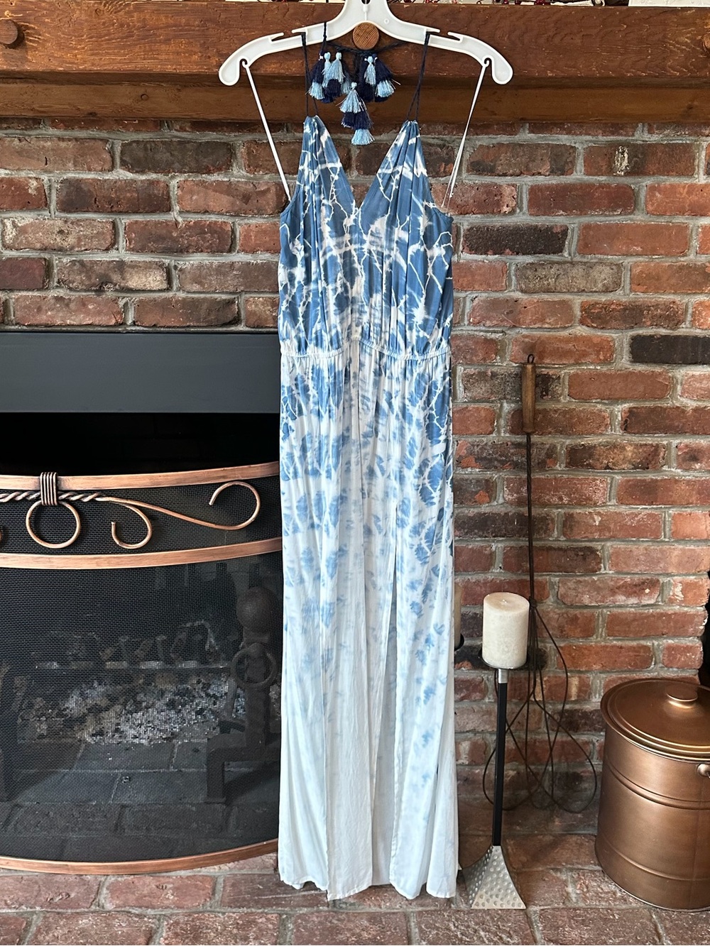 Surf Gypsy Tie-Dye Halter Maxi Dress Swim Cover-Up